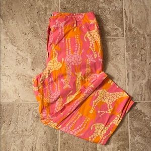 Lilly Pulitzer Giraffe Print Capri Pants